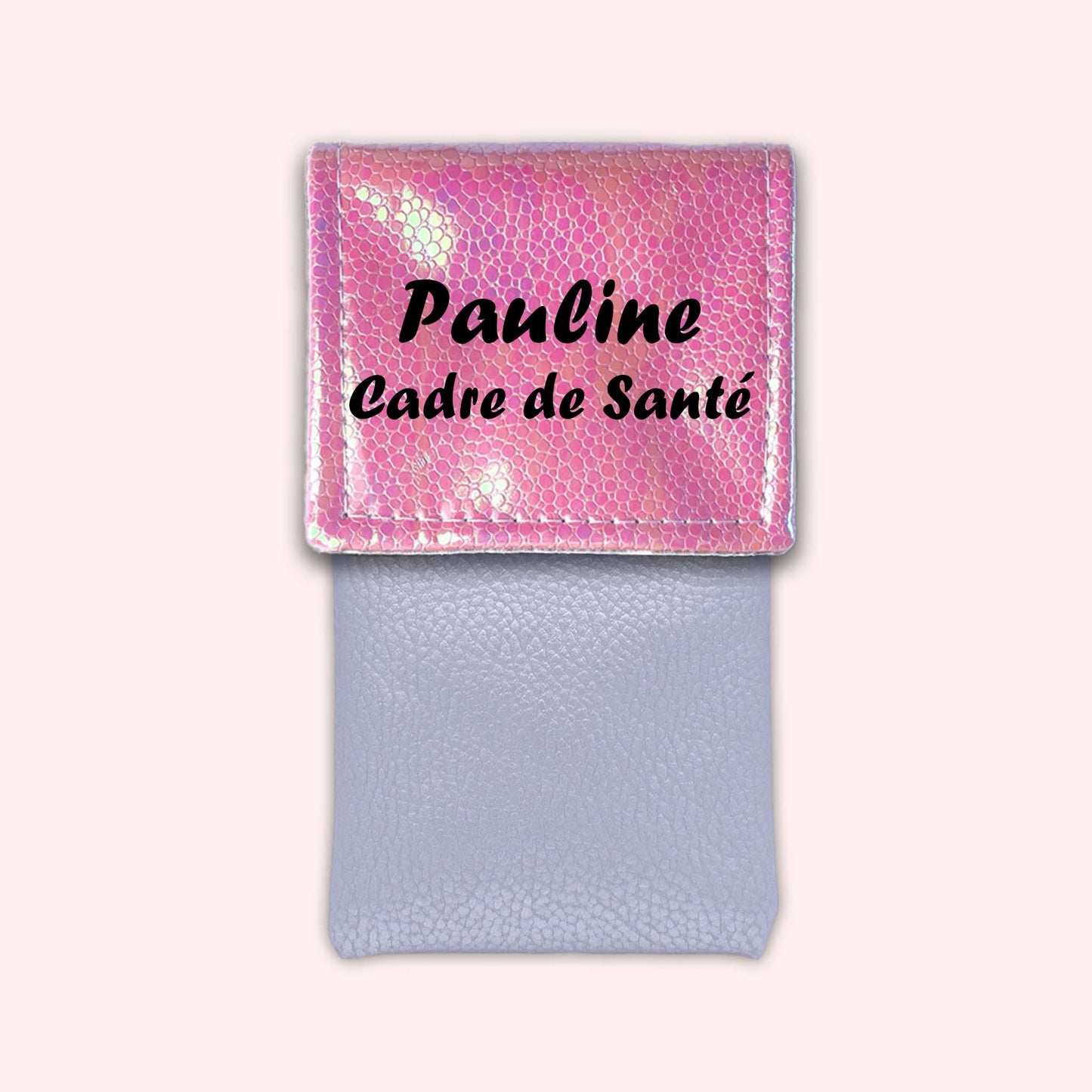 Pochette aimantée Holo Rose Pâle