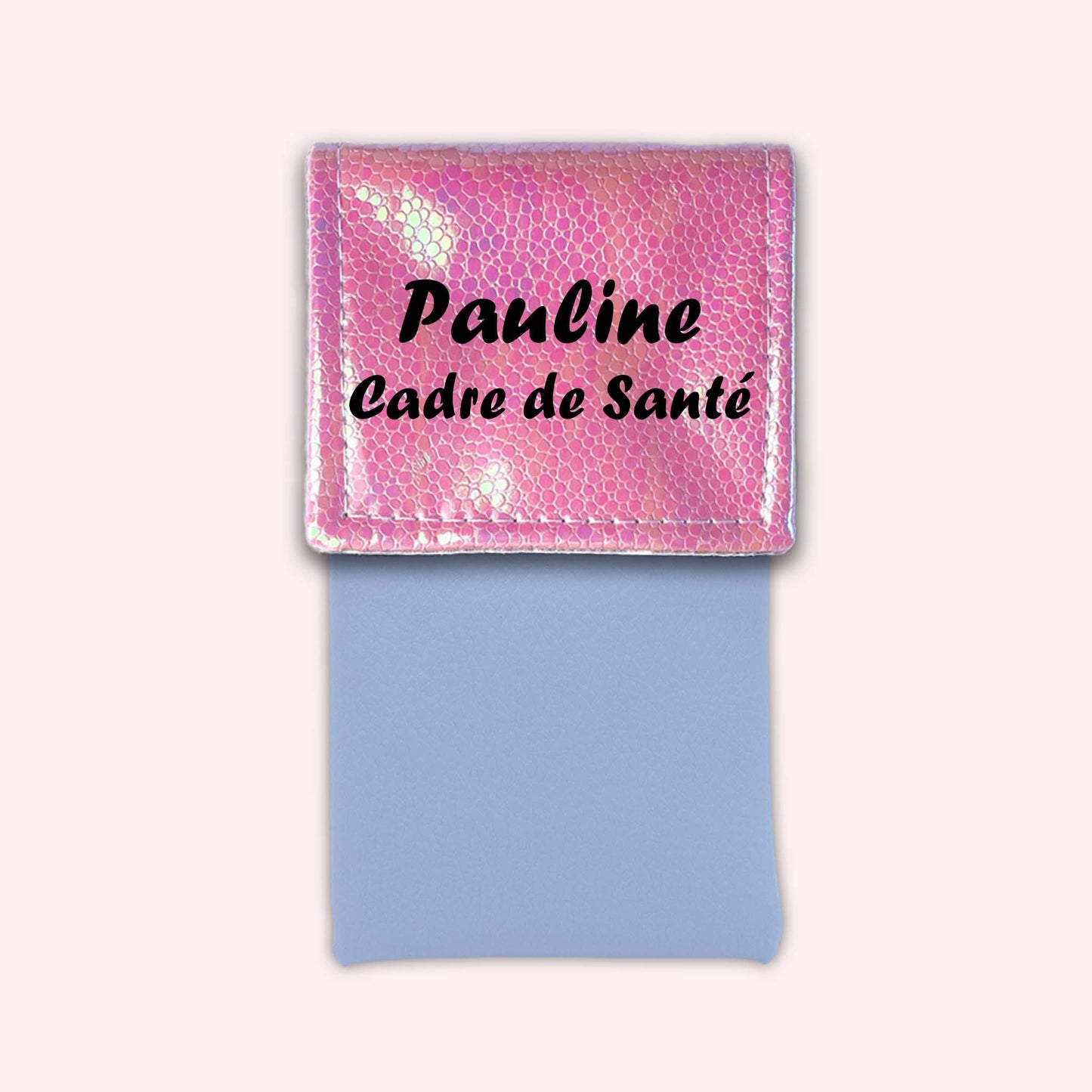 Pochette aimantée Holo Rose Pâle