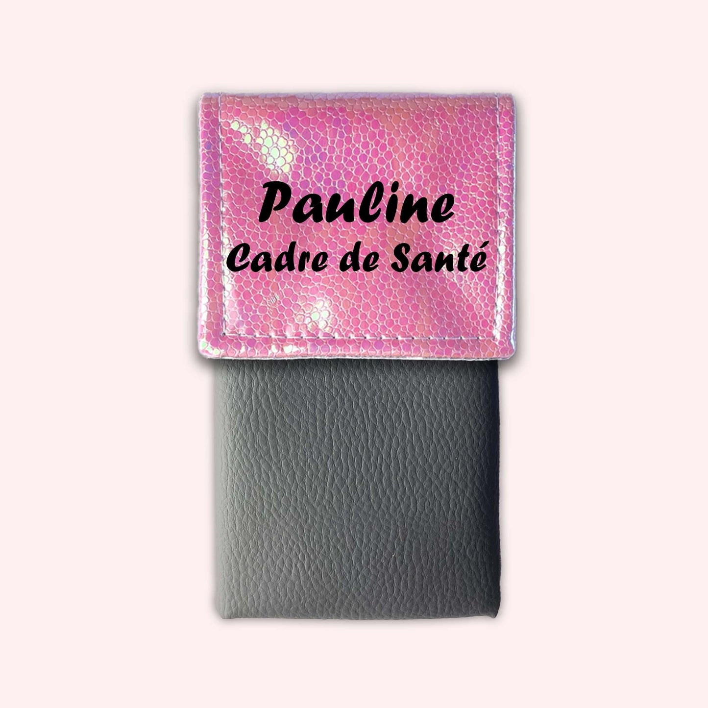 Pochette aimantée Holo Rose Pâle