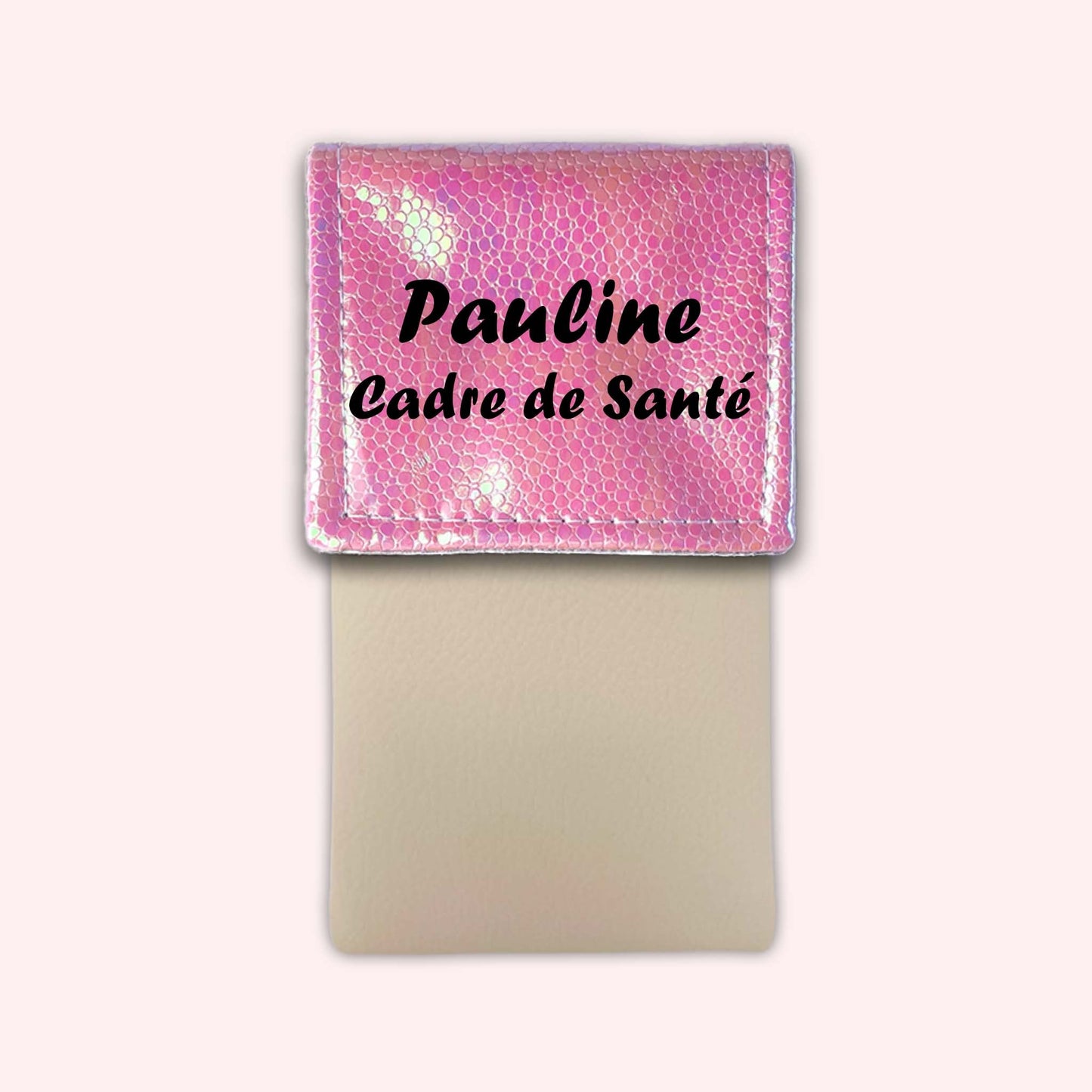 Pochette aimantée Holo Rose Pâle