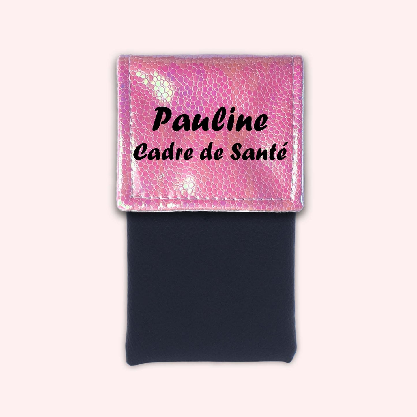 Pochette aimantée Holo Rose Pâle