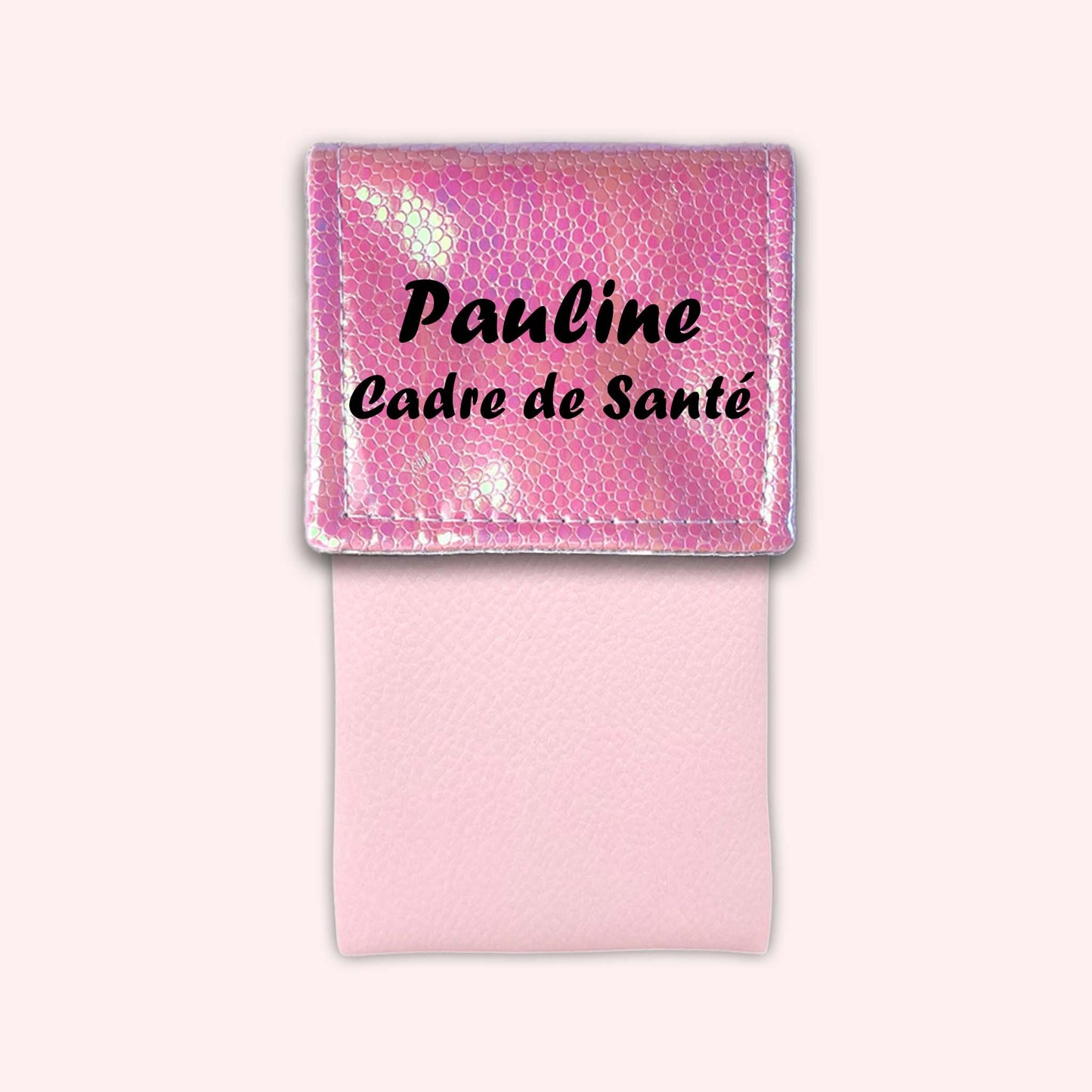 Pochette aimantée Holo Rose Pâle