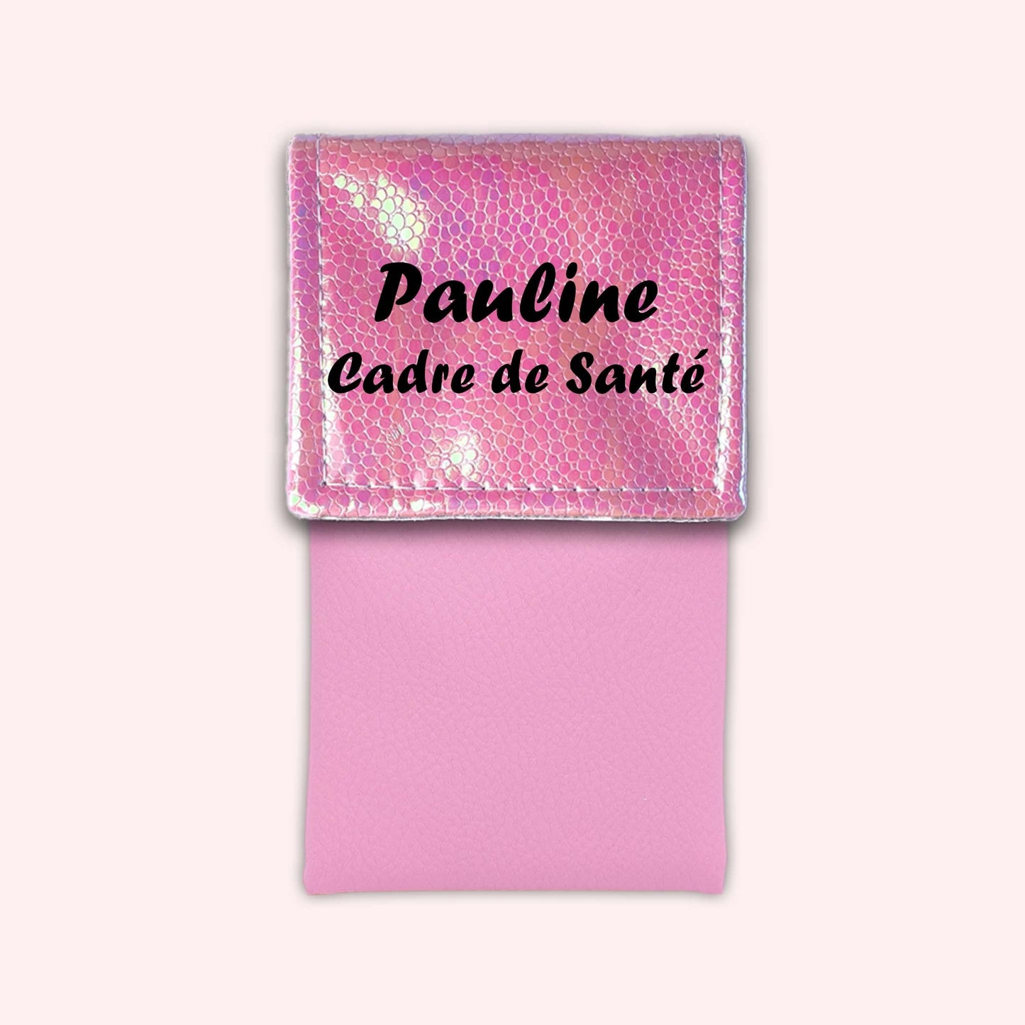 Pochette aimantée Holo Rose Pâle