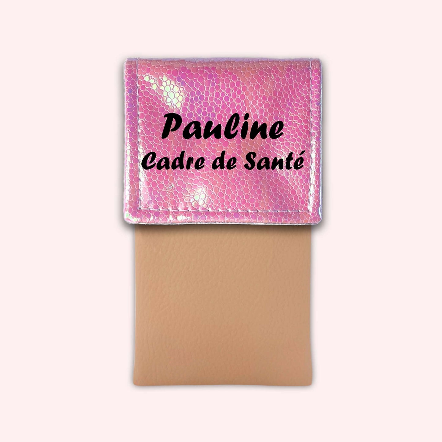 Pochette aimantée Holo Rose Pâle