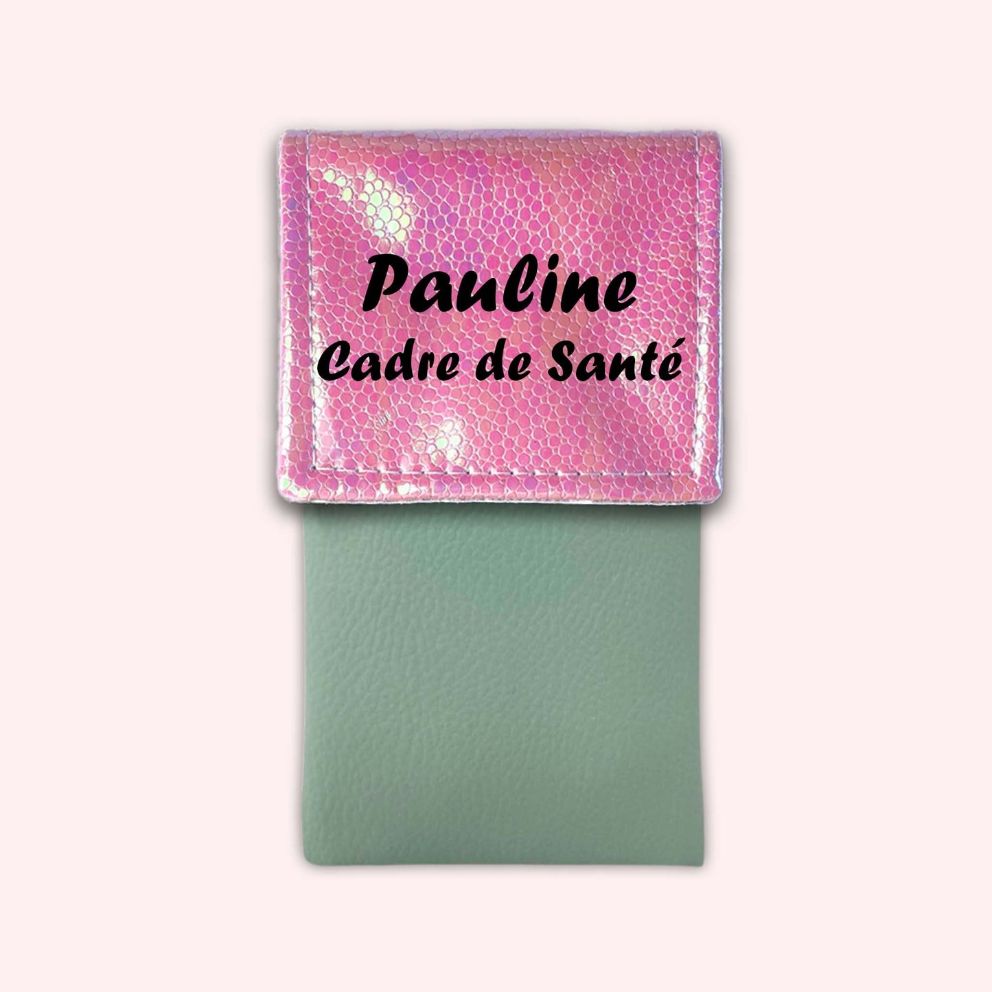 Pochette aimantée Holo Rose Pâle