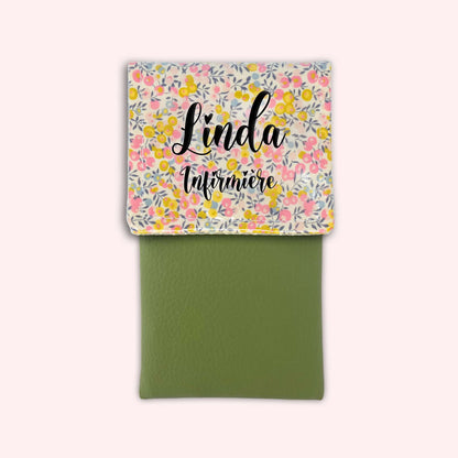 Liberty Wiltshire Yellow Pink Magnetic Pouch