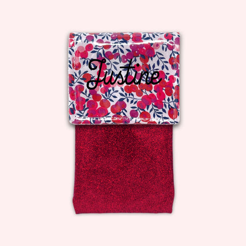 Pochette aimantée Liberty Wiltshire Rouge