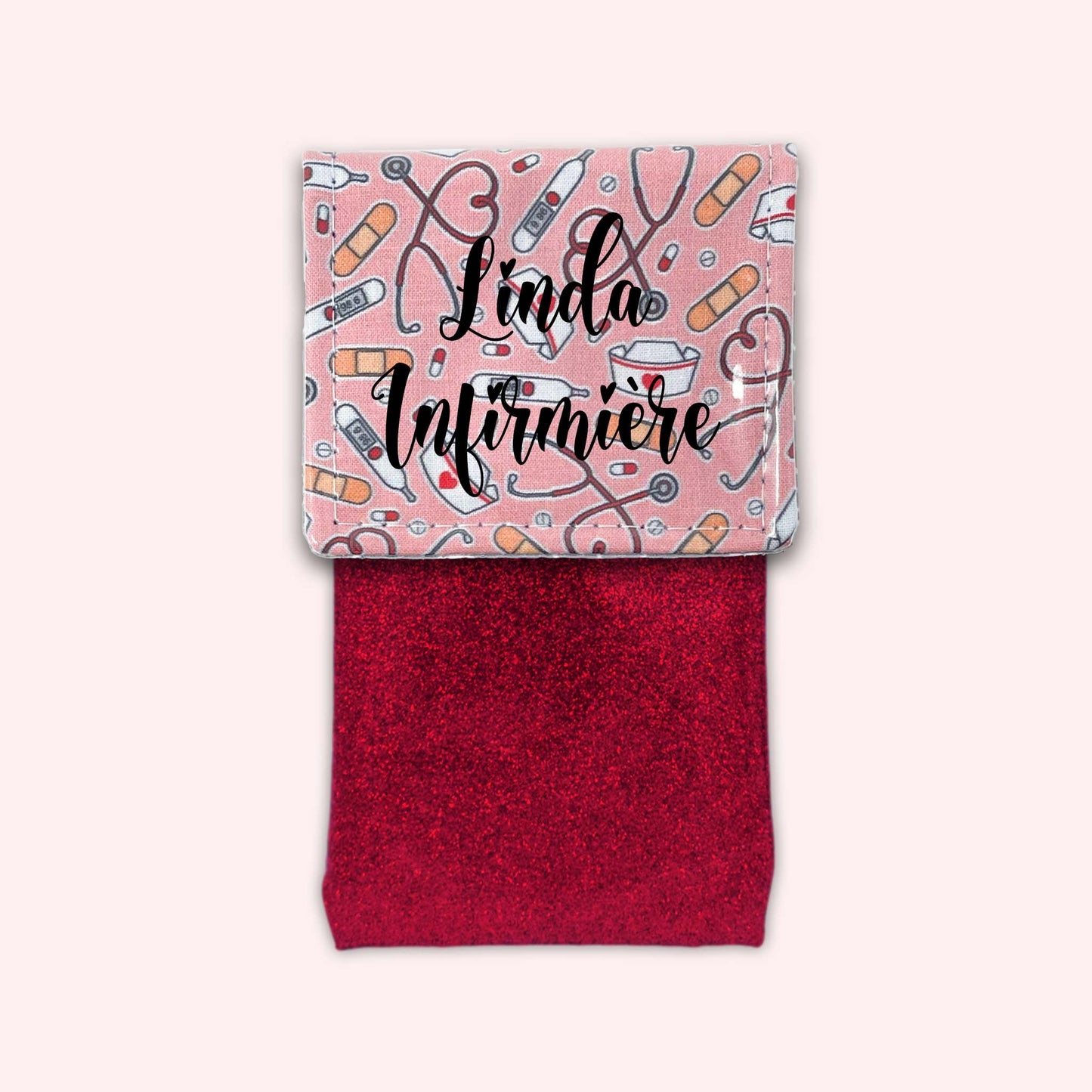 Pochette aimantée Médical Rose pâle