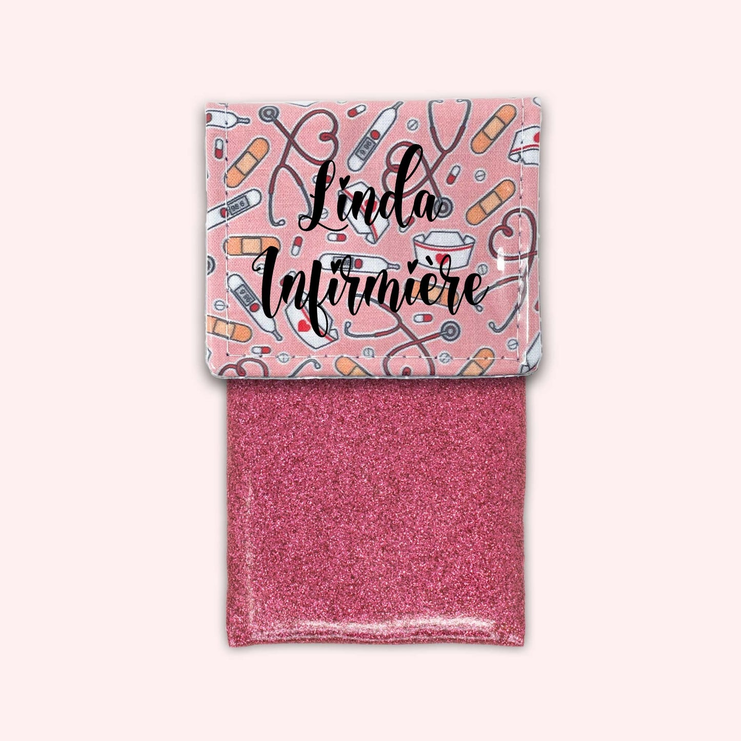 Pochette aimantée Médical Rose pâle