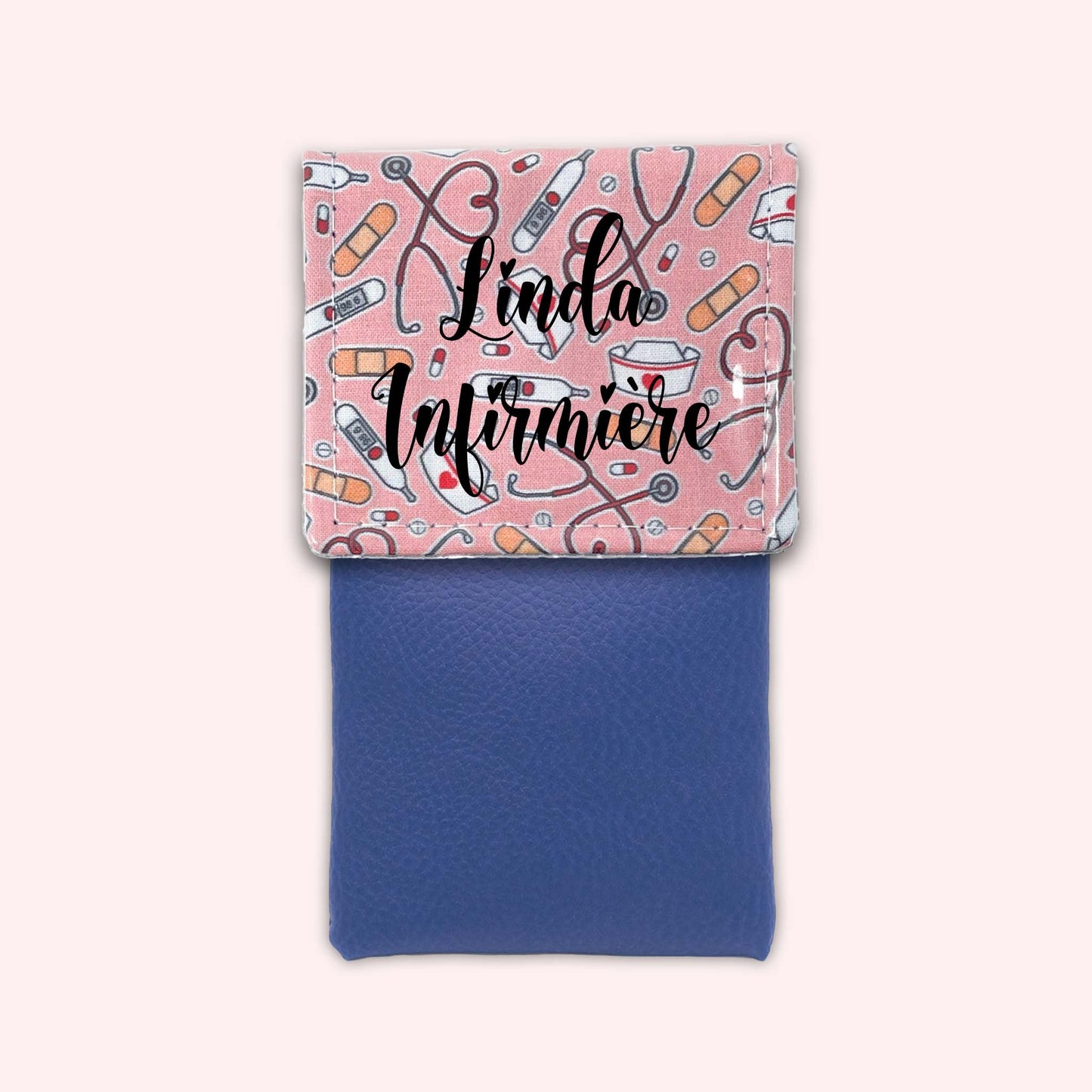 Pochette aimantée Médical Rose pâle