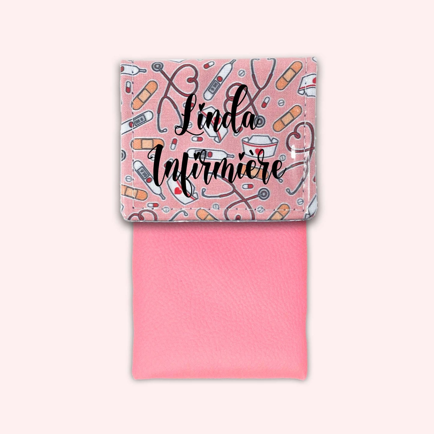 Pochette aimantée Médical Rose pâle