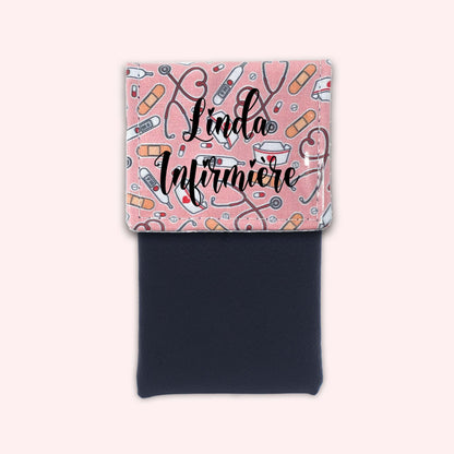 Pochette aimantée Médical Rose pâle