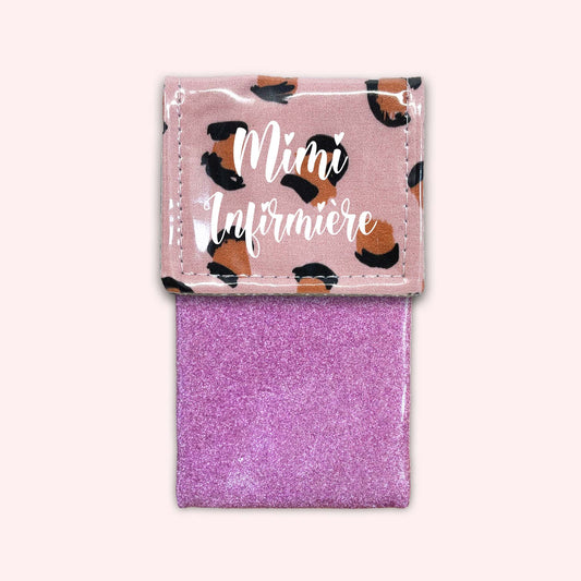 Pink Leopard Magnetic Pouch