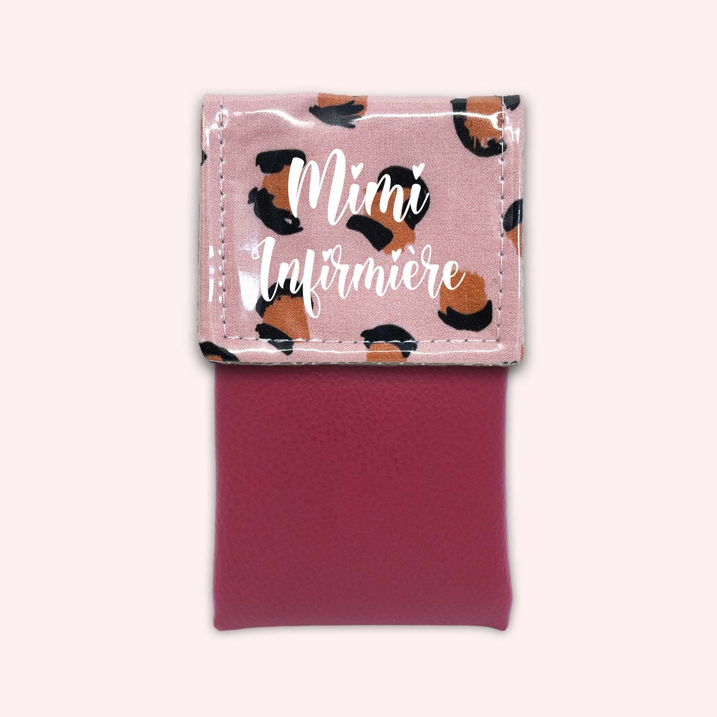 Pink Leopard Magnetic Pouch