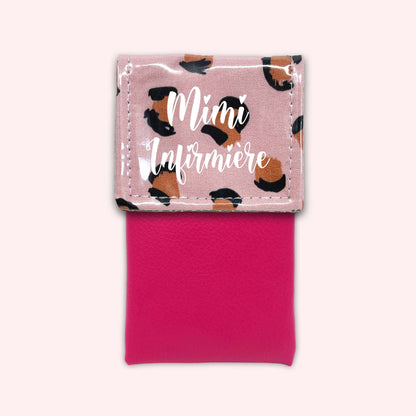 Pink Leopard Magnetic Pouch