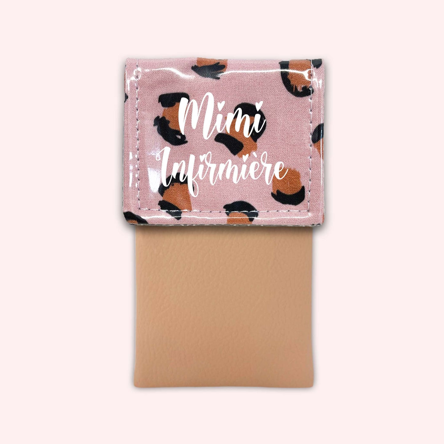 Pink Leopard Magnetic Pouch