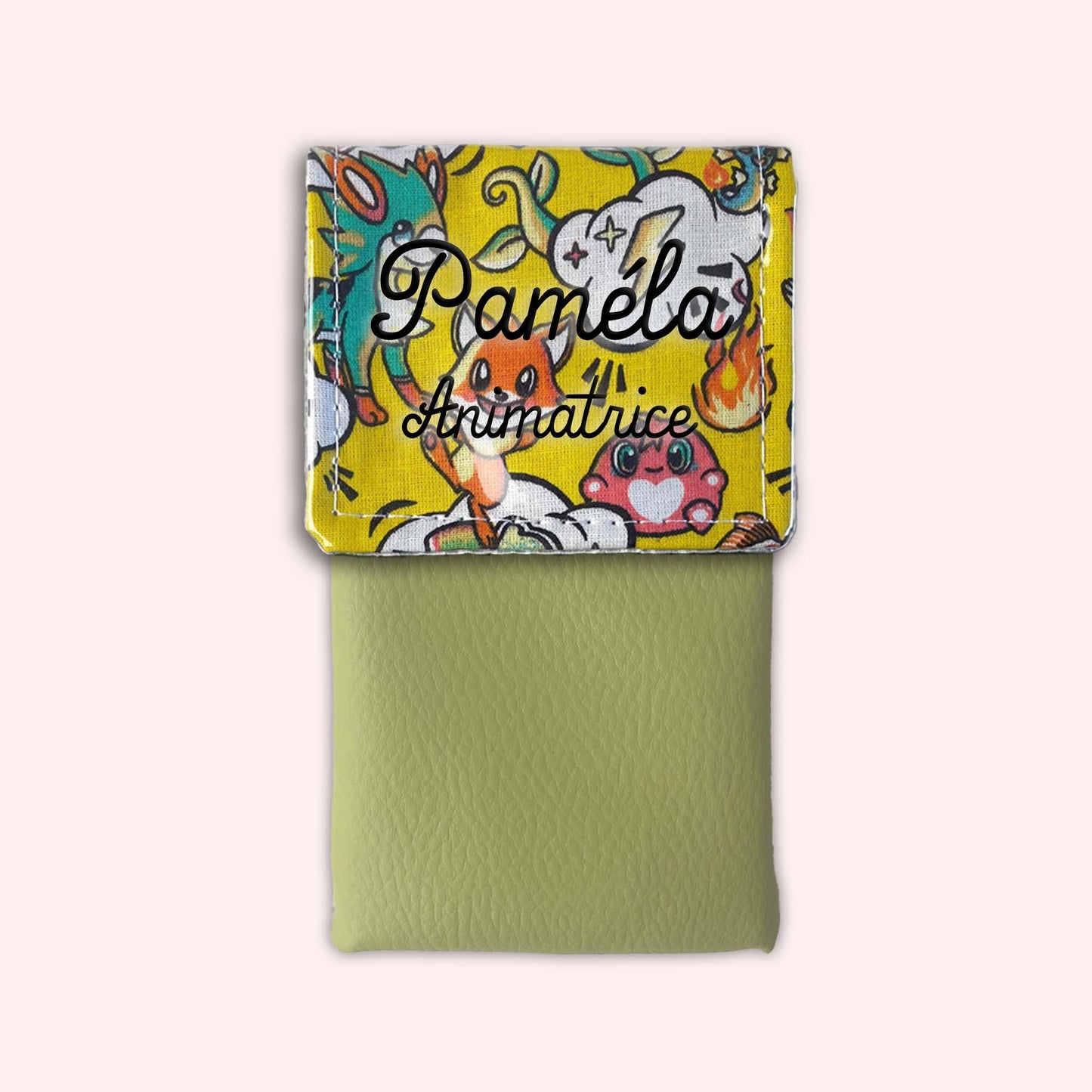 Pochette aimantée Manga Jaune