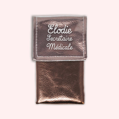 Metallic Bronze Magnetic Pouch