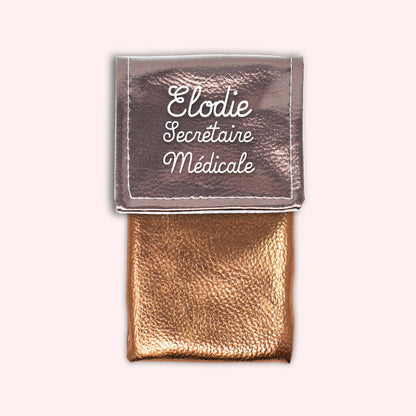 Metallic Bronze Magnetic Pouch