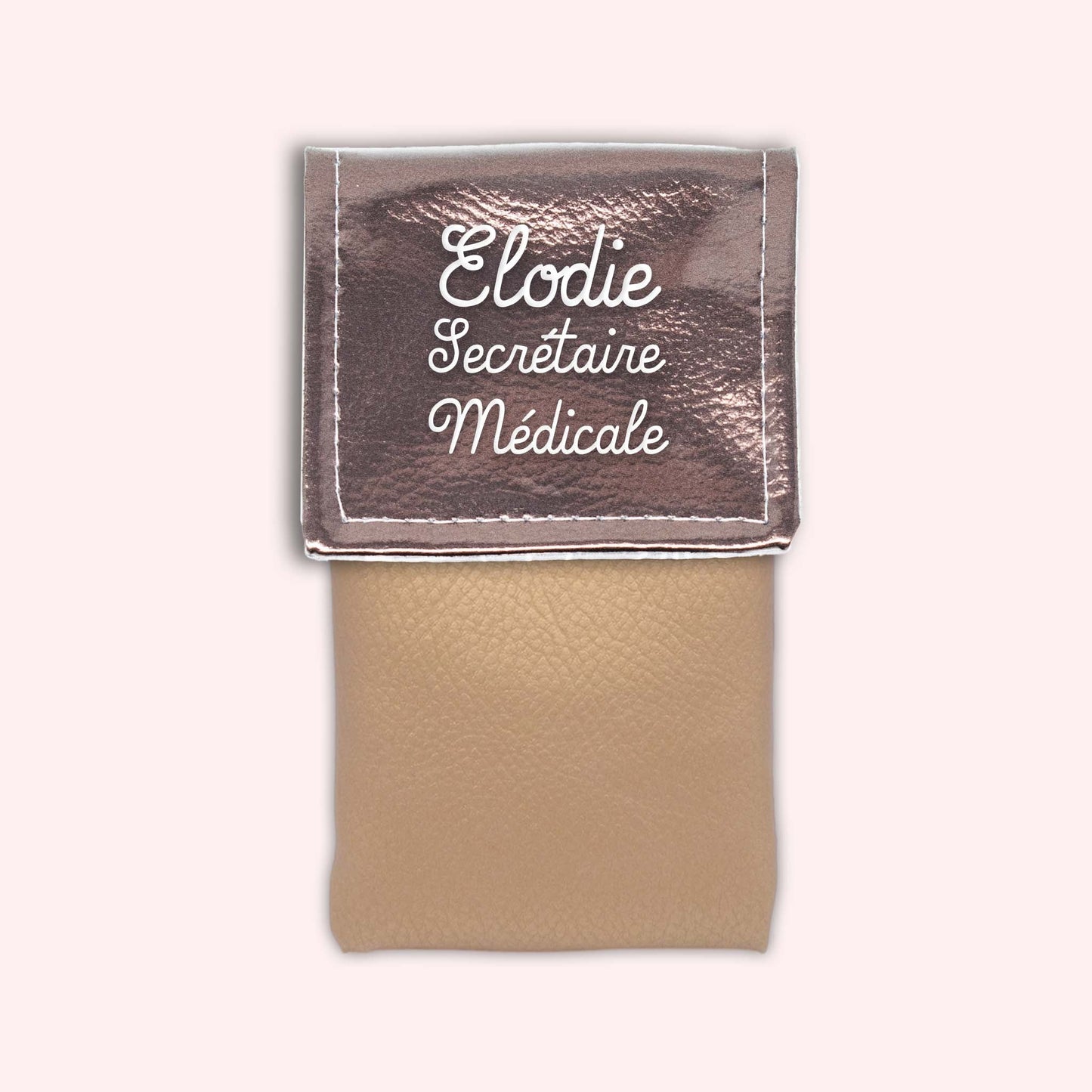 Metallic Bronze Magnetic Pouch