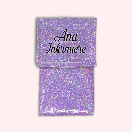 Misty purple disco magnetic pouch