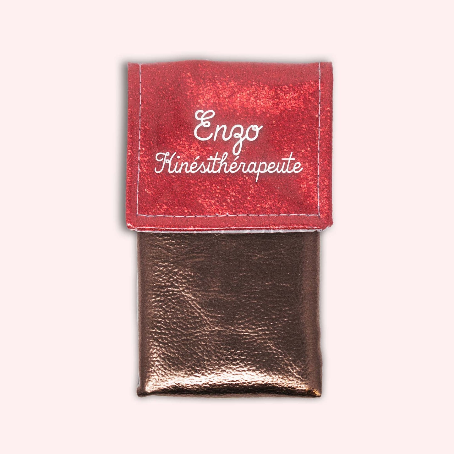 Red sparkle magnetic pouch