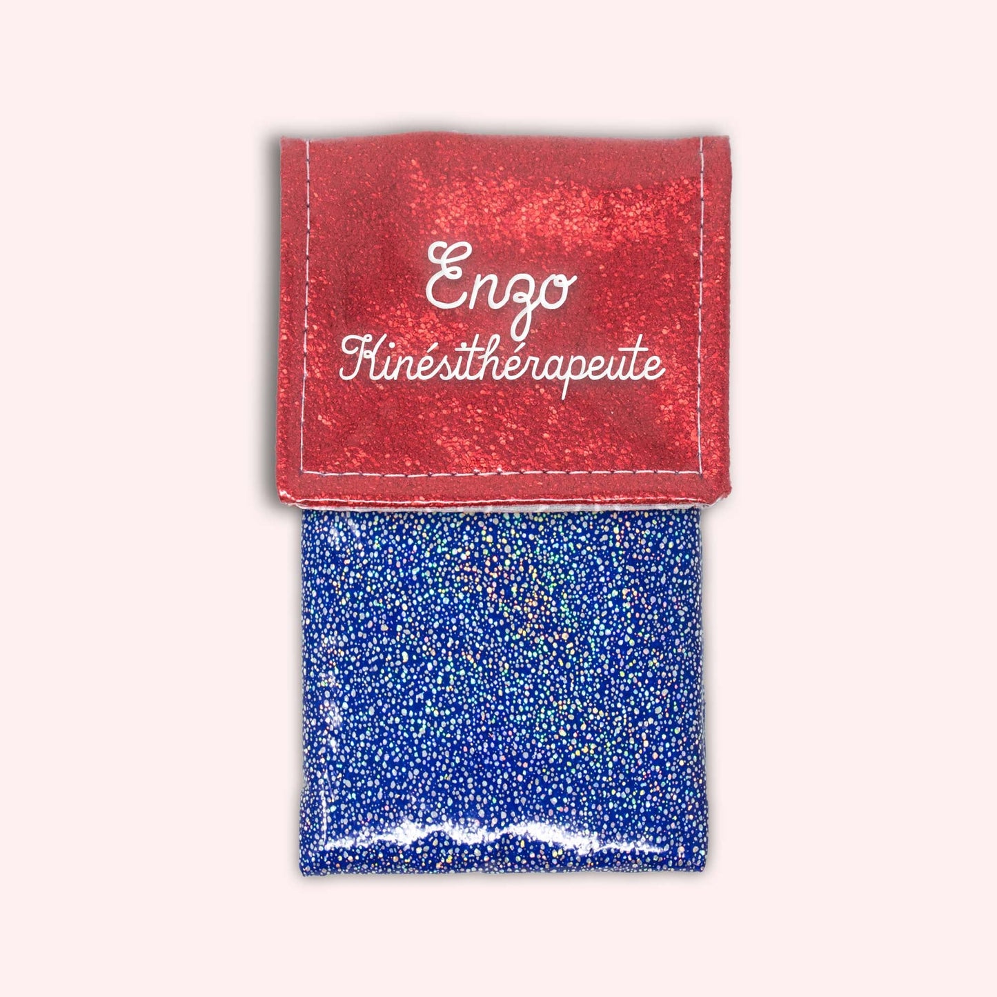 Red sparkle magnetic pouch