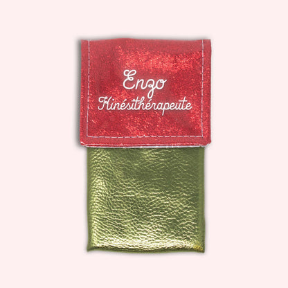 Red sparkle magnetic pouch