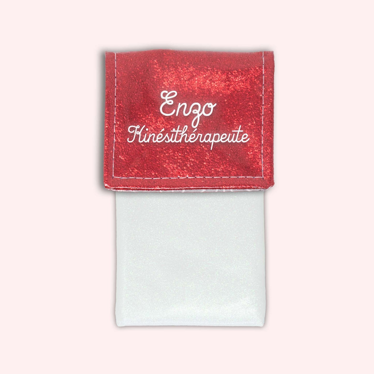 Red sparkle magnetic pouch