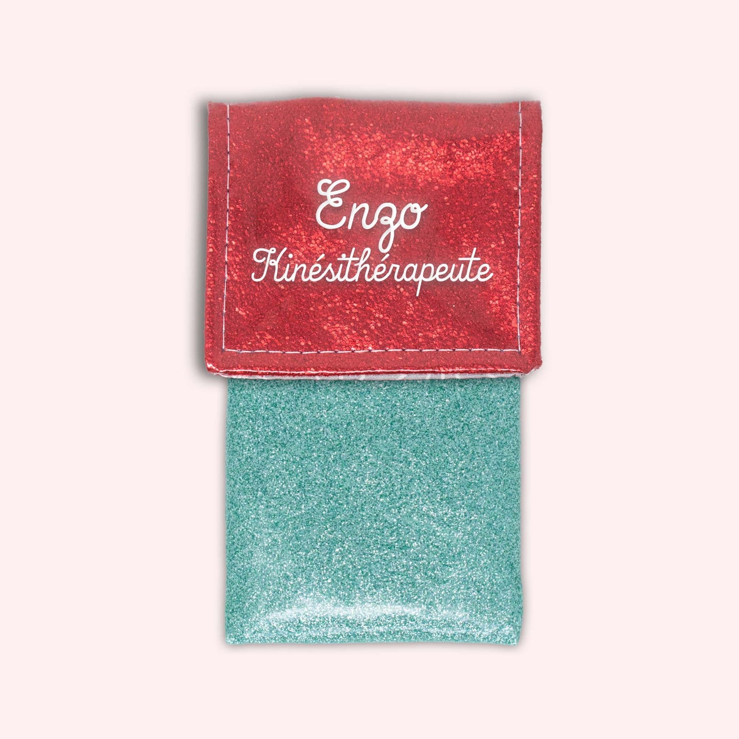 Red sparkle magnetic pouch