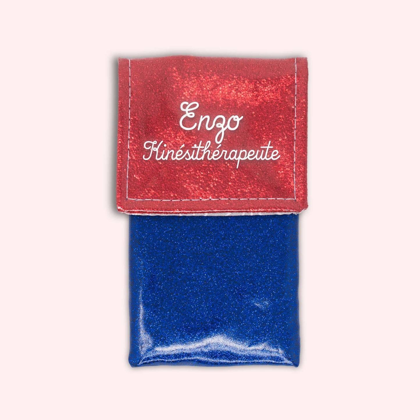 Red sparkle magnetic pouch