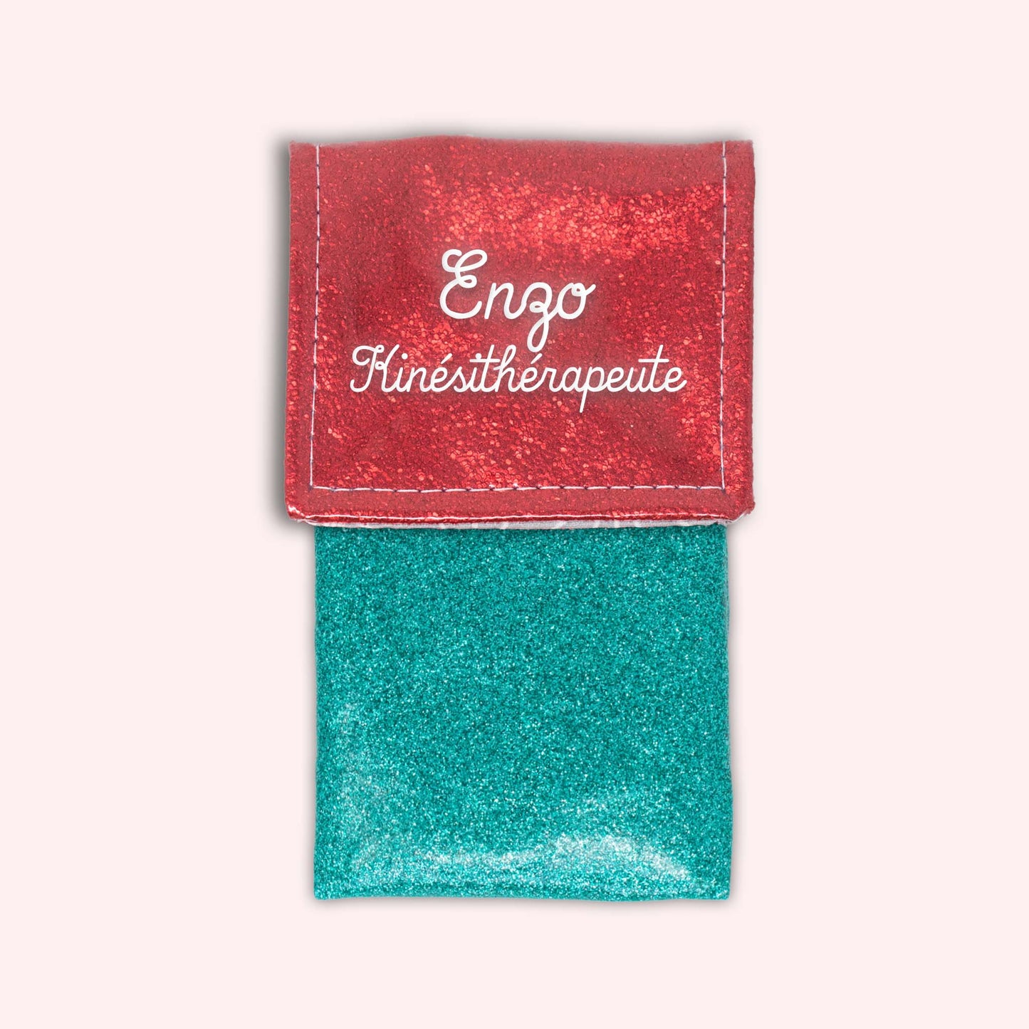 Red sparkle magnetic pouch