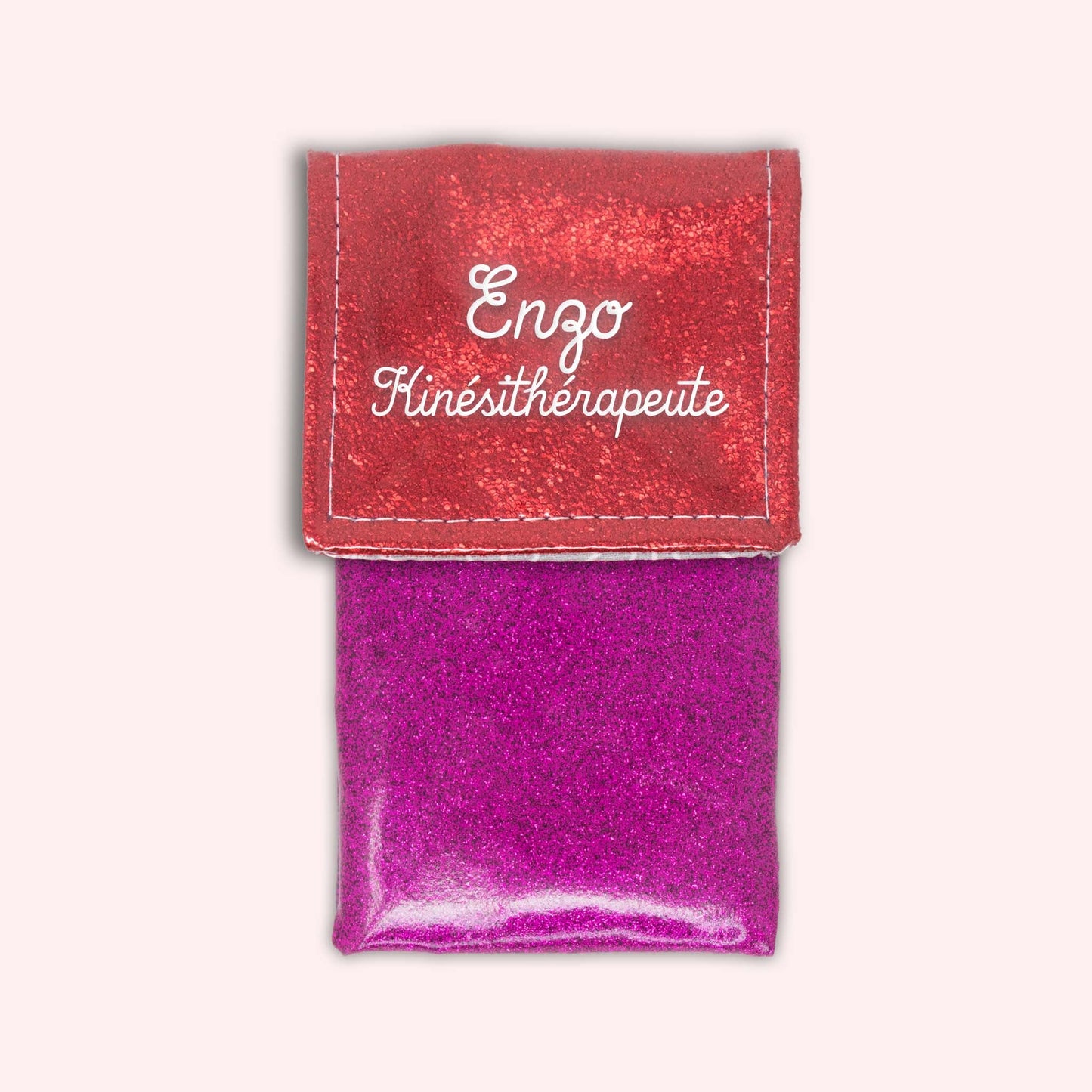 Red sparkle magnetic pouch