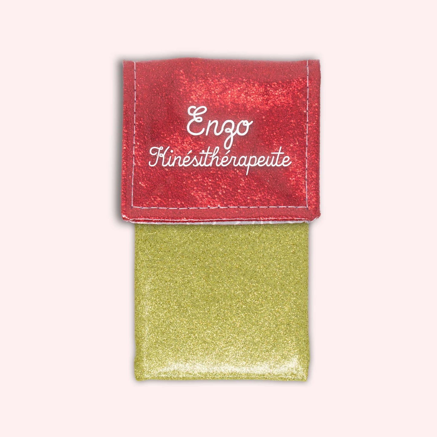 Red sparkle magnetic pouch