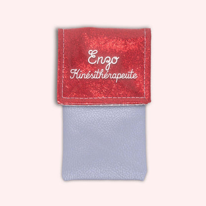 Red sparkle magnetic pouch