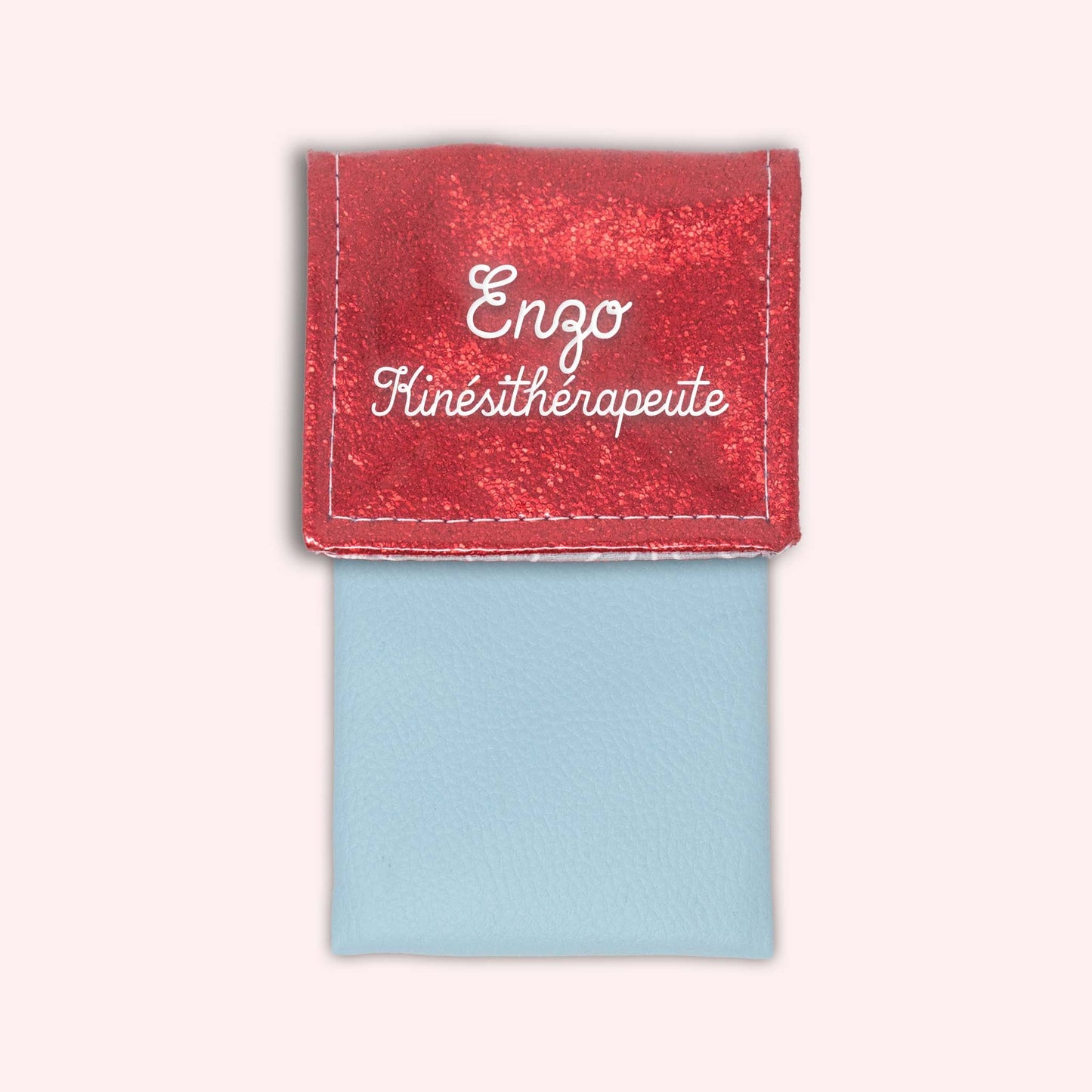 Red sparkle magnetic pouch