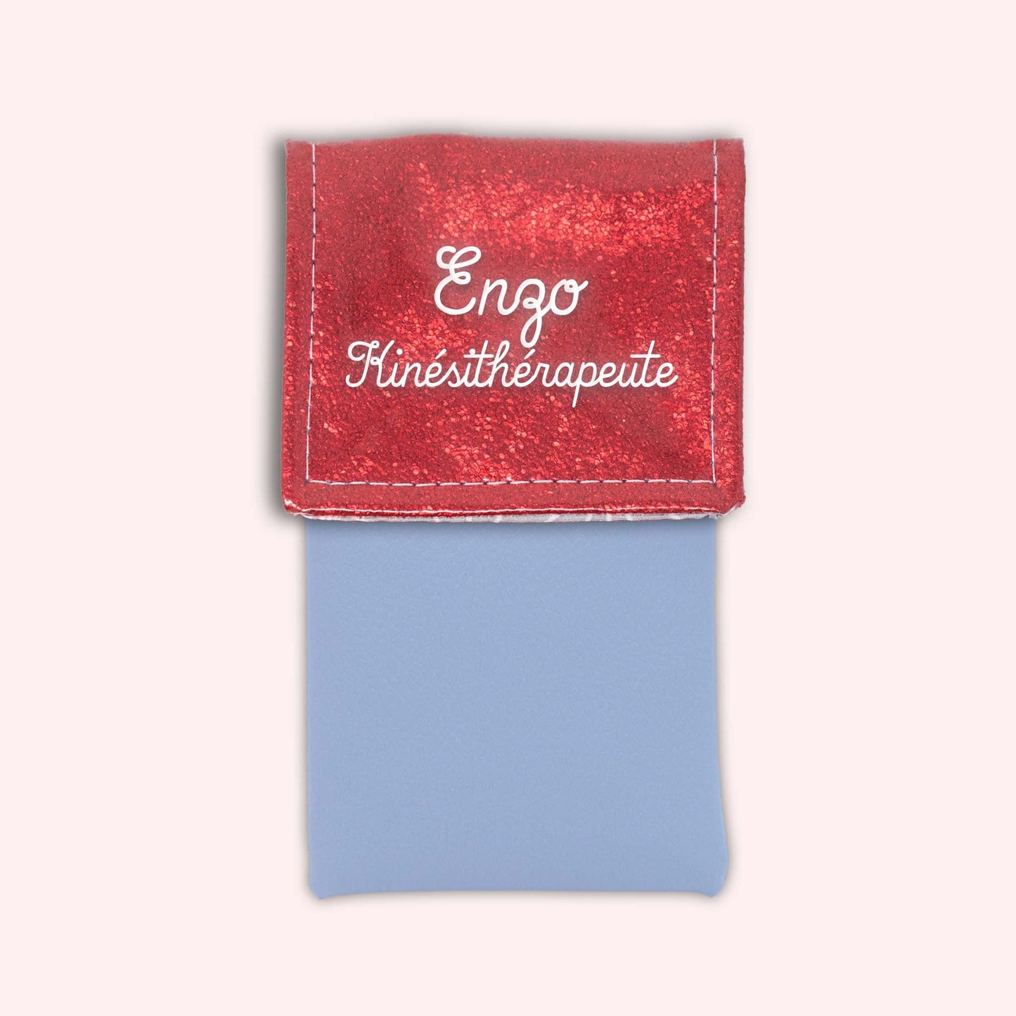 Red sparkle magnetic pouch