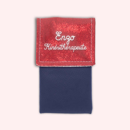 Red sparkle magnetic pouch