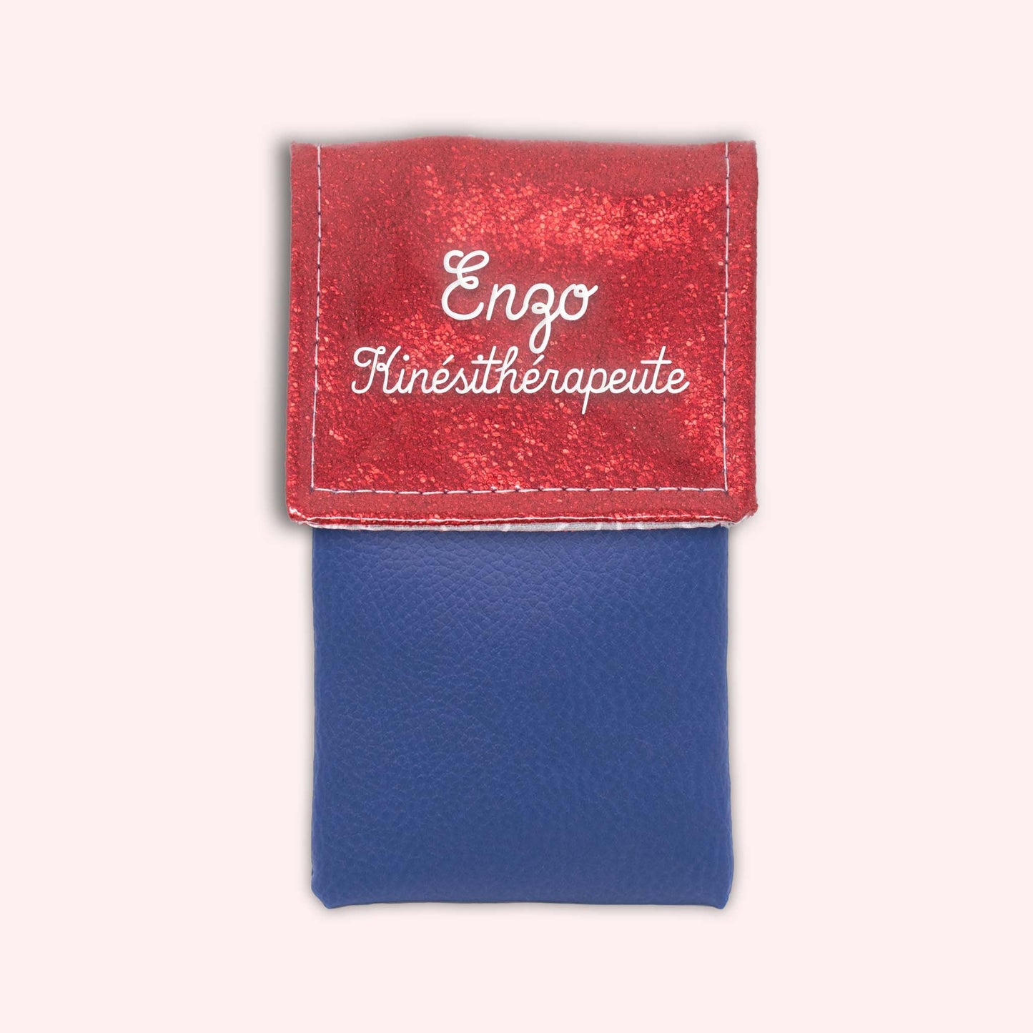 Red sparkle magnetic pouch