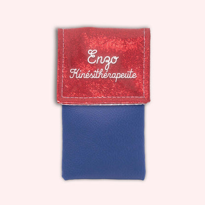 Red sparkle magnetic pouch