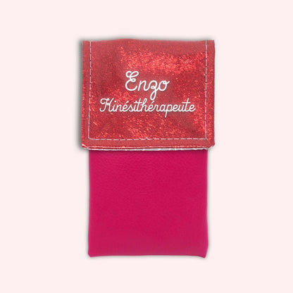 Red sparkle magnetic pouch