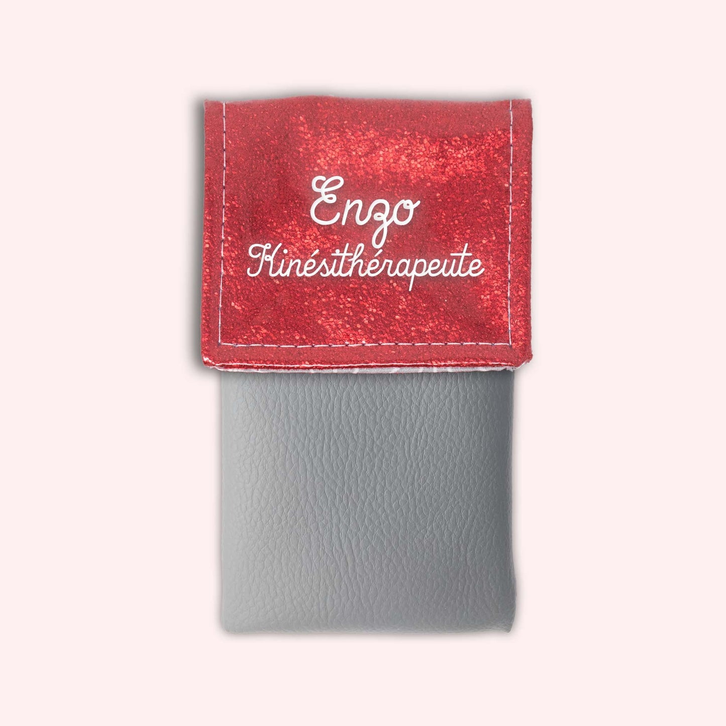 Red sparkle magnetic pouch