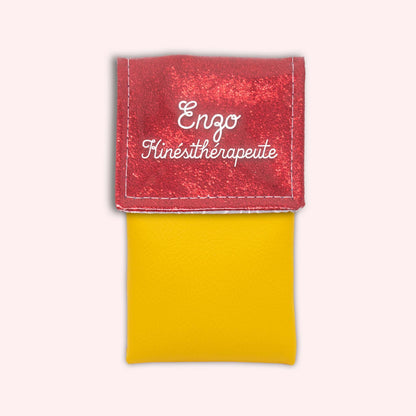 Red sparkle magnetic pouch