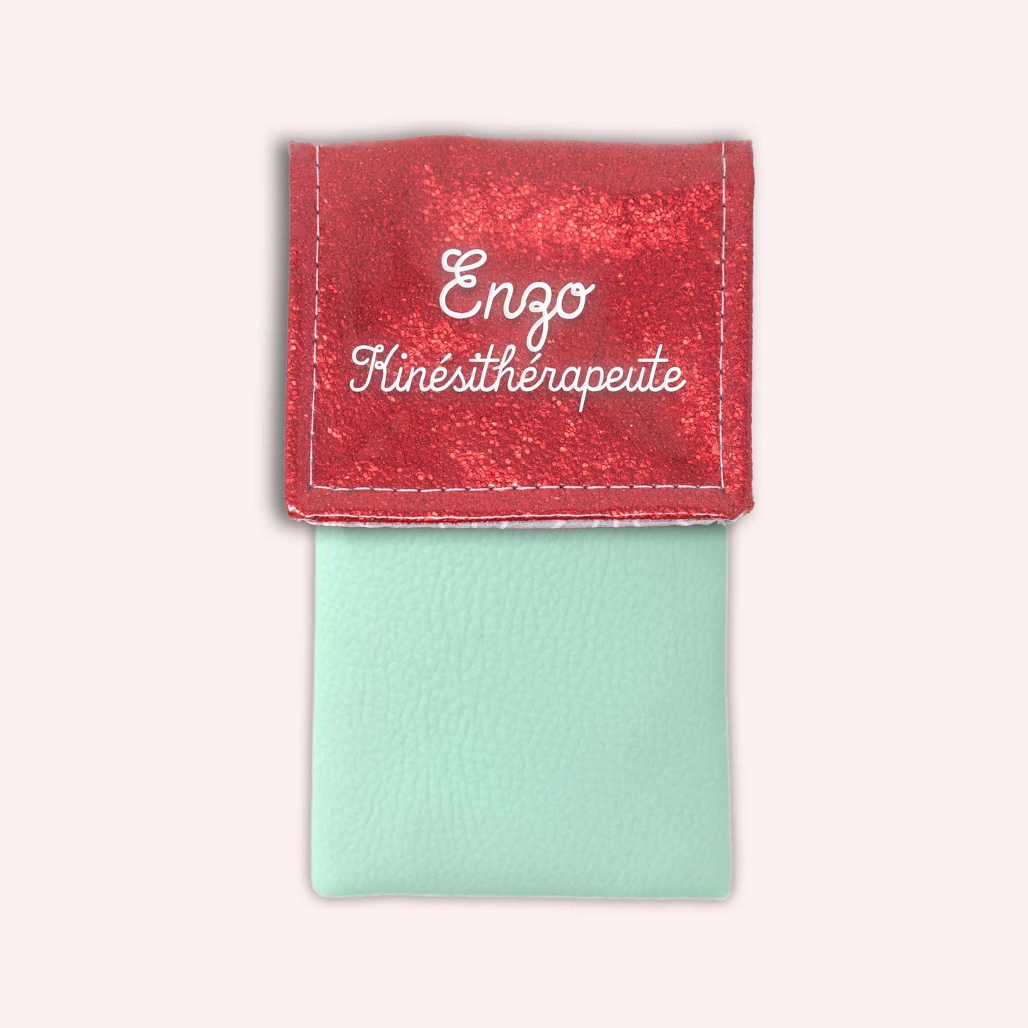 Red sparkle magnetic pouch