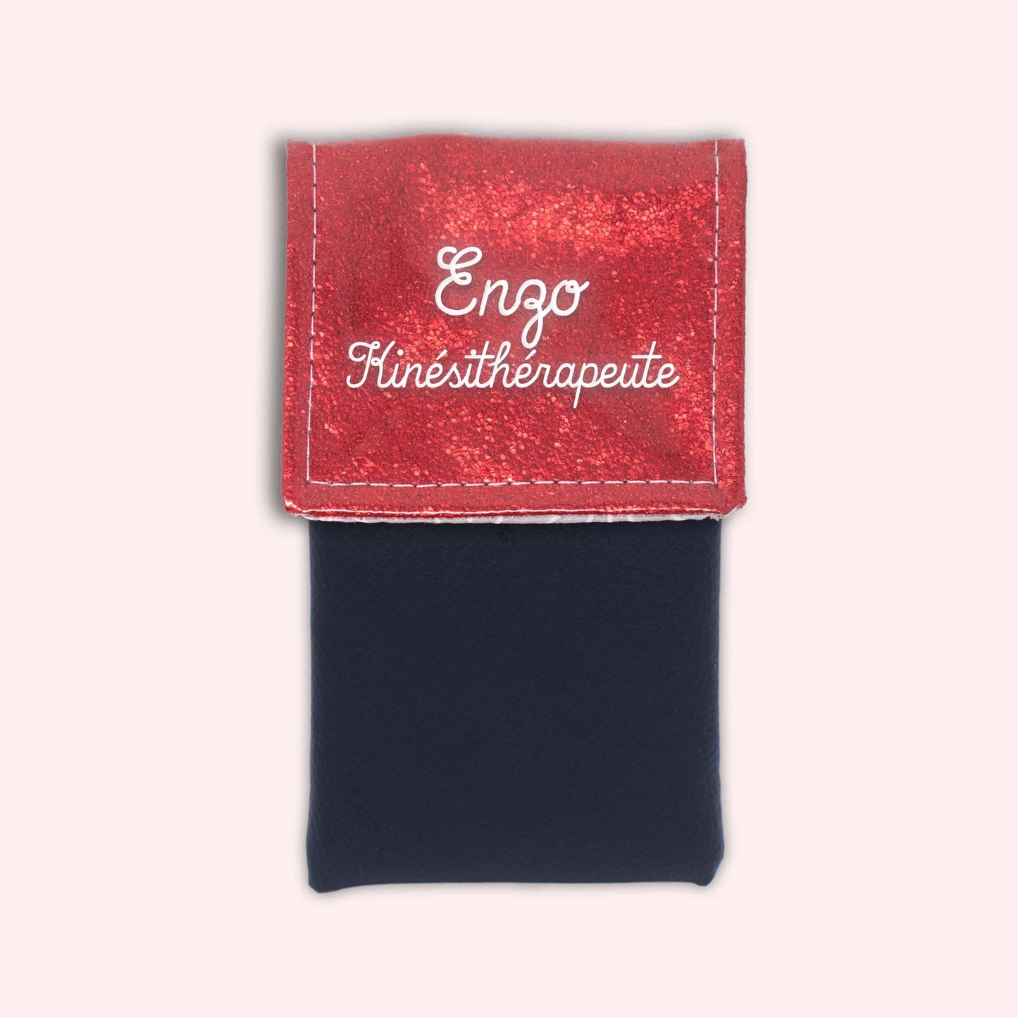 Red sparkle magnetic pouch