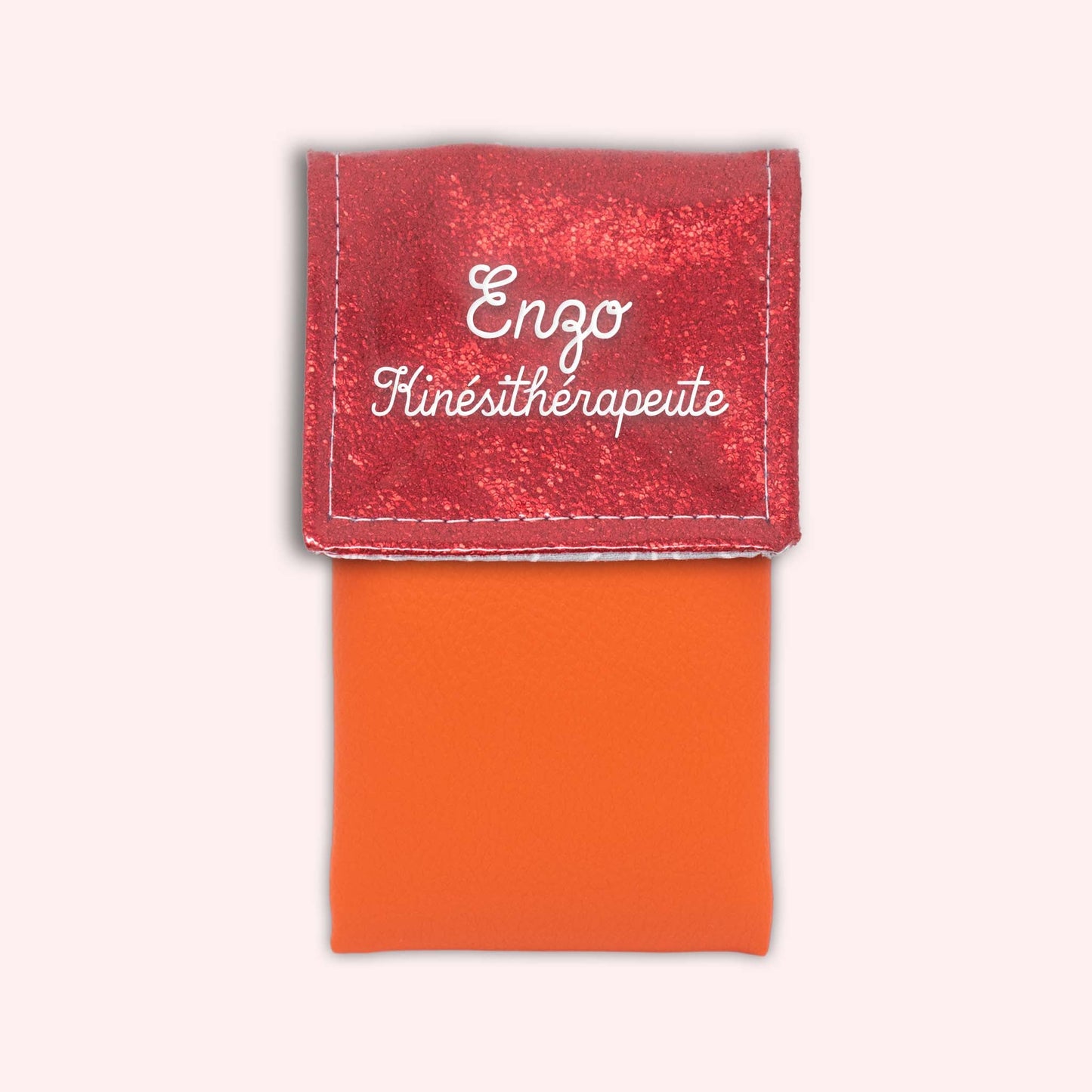 Red sparkle magnetic pouch