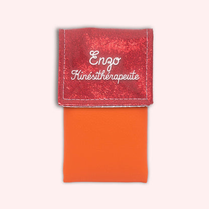 Red sparkle magnetic pouch