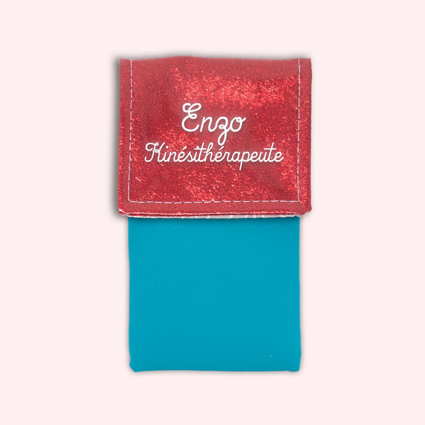 Red sparkle magnetic pouch