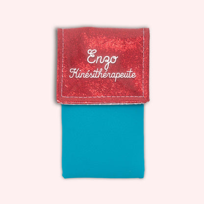 Red sparkle magnetic pouch