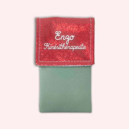 Red sparkle magnetic pouch